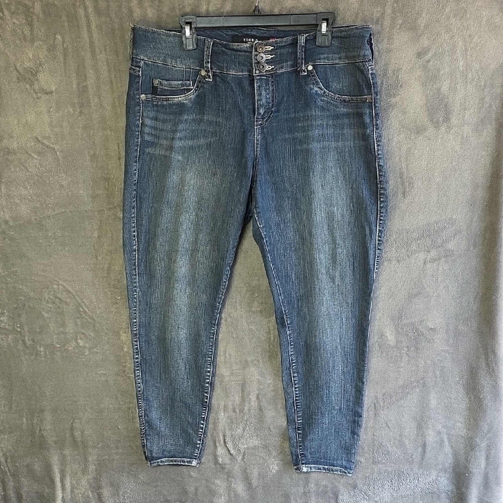 Torrid Dark Blue Ankle Jeans